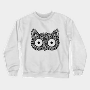 Mandala Owl Black Crewneck Sweatshirt